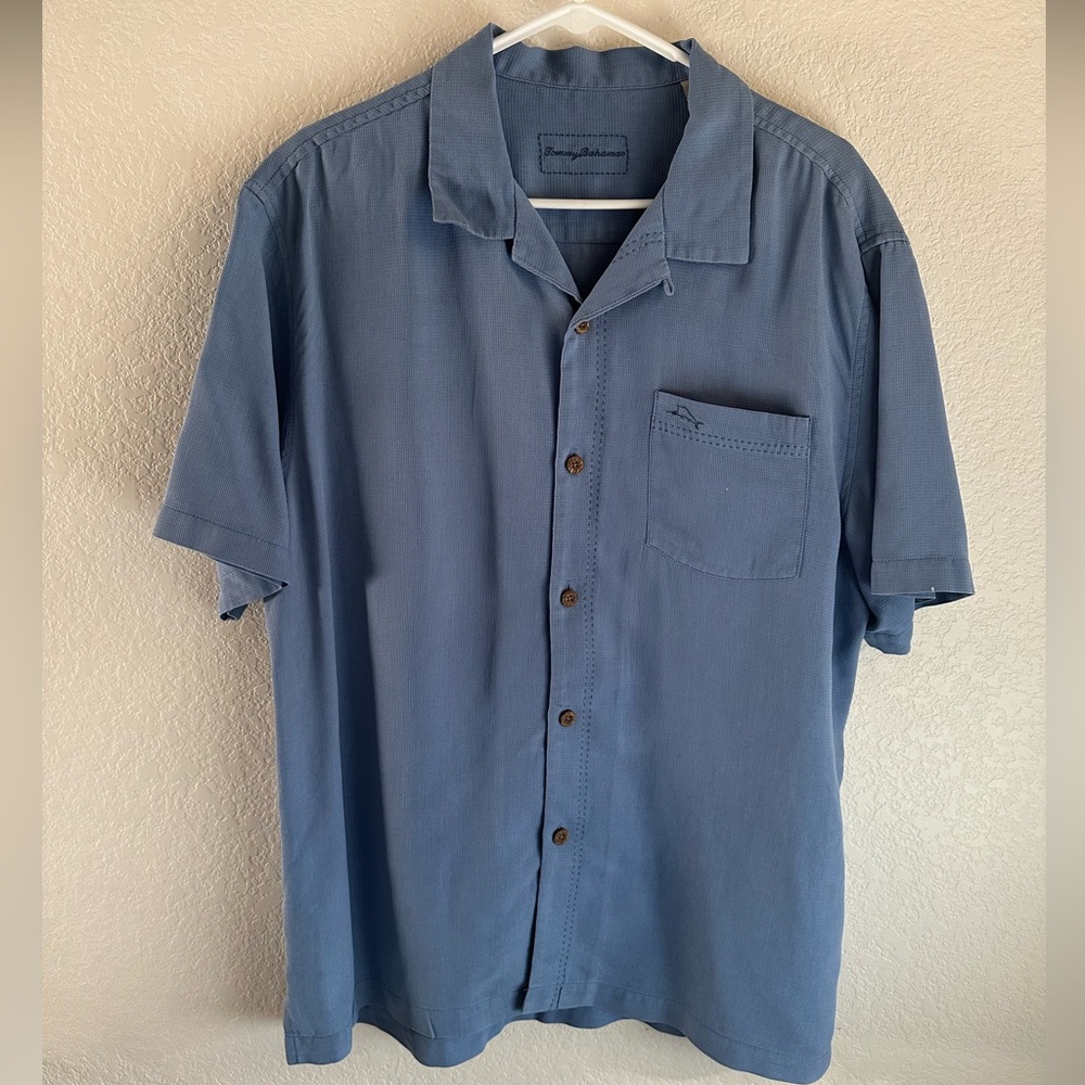 Men’s Linen Tommy Bahama Short Sleeve Button Down Shirt - Size L